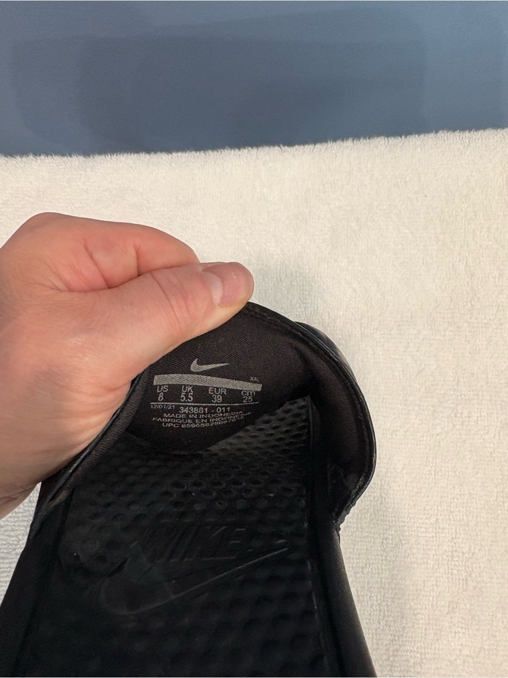 NIKE | Black Slides Sandals | Women’s Size 8 - Picture 5 of 12